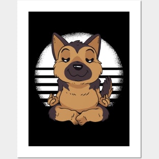 German Sheperd Yoga Posters and Art